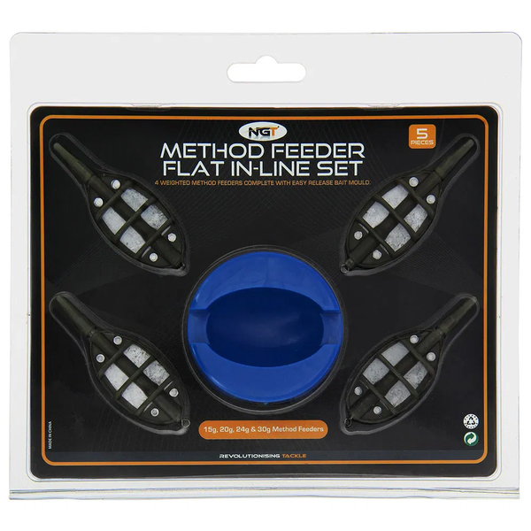 NGT Method Feeder Set - 4 Inline Feeders and Mould – anglingstore