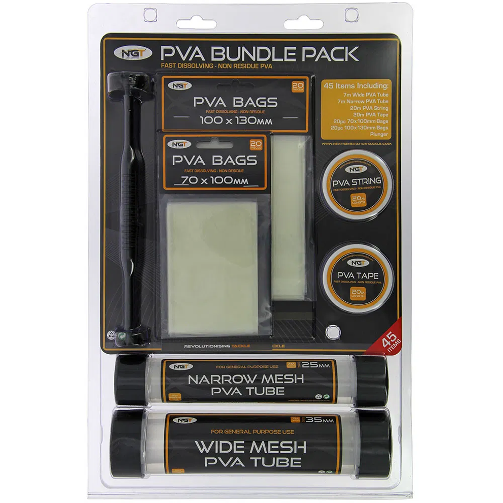 NGT PVA Bundle Pack - 45pc Complete PVA Set – anglingstore